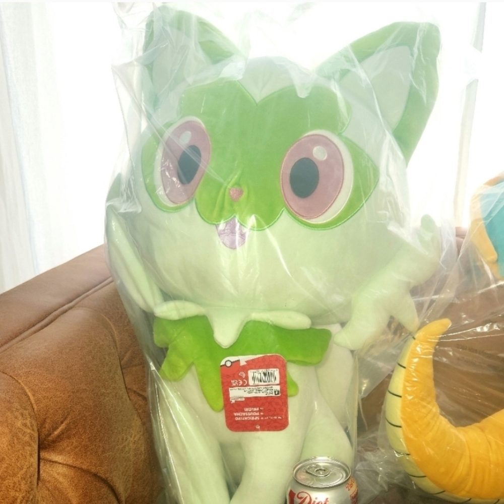 NWT Giant Pokemon Sprigatito Jumbo Plush Soft Stuffed Authentic Character Cat